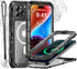 iPhone 15 Pro Max Waterproof Case Compatible with MagSafe, Metal Heavy Duty IP68 Underwater Built-in Screen Protector,