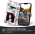 ULAK Compatible with iPhone 13 Pro Wallet Case for Women, Premium PU Leather Flip Cover with Card Holders, Kickstand Feature Folio Purse Case for iPhone 13 Pro 6.1 Inch, Black Floral