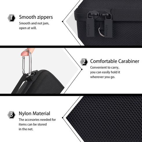 co2CREA Hard Case for Anker Soundcore Motion 300 Wireless Hi-Res Portable Speaker, Black Protective Case