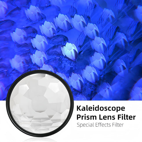 77mm Kaleidoscope Prism Filter, premium Prism Crystal Glass Special Effect Filter for Camera Lens