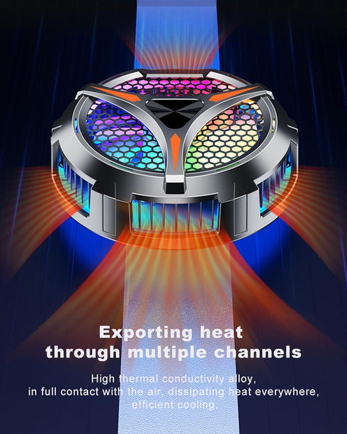 iPad Cooler, Magnetic Tablet Cooler for iPad/Surface Pro/Samsung Tab, Cooling Fan with LED Gaming Light