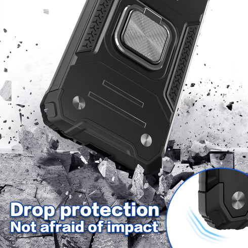 iPhone 14 Pro Case with Screen Protector, Heavy Duty Shock Absorption Slim Fit Lightweight Protective Case, Black