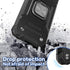 iPhone 14 Pro Case with Screen Protector, Heavy Duty Shock Absorption Slim Fit Lightweight Protective Case, Black
