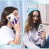 SHANSHUI Phone Card Holder, Silicone Wallet for Credit ID Business Card Pocket, 3 Pack Black Purple Blue