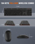 Wireless Keyboard and Mouse Combo, EDJO Silent Full Size USB Keyboard with Long Battery Life for Computer, Laptop, PC