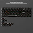 FunHub 115 Set 60 65 75 100 Black Transparent Keycaps,Clear Plastic Key Caps Cherry Profile RGB Backlit Shine Through