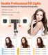 71 Inch Tall Selfie Stick Phone Tripod with Detachable Wireless Remote and 2 LED Lights for Recording, Video, Picture,