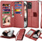 Njjex Wallet Case for iPhone 12/iPhone 12 Pro, 6.1 inch (2020), PU Leather with 9 Card Slots, Detachable Kickstand -