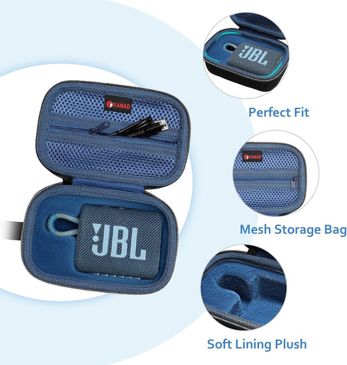 XANAD Blue Travel Protective Carrying Case for JBL Go3 / Go 3 Eco Portable Wireless Bluetooth Speaker