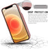 Arae Rose Gold Wallet Case for iPhone 12/12 Pro 6.1 Inch with Card Holder - PU Leather Back Flip Cover