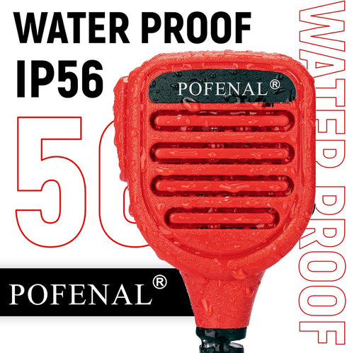 Waterproof 2 Pin Mic for Motorola Radios, R2 BPR40D, BPR40, CP100D, CP200D, 2 Pairs