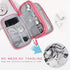Skycase Large Travel Cable Organizer, Waterproof Electronics Accessories Carry Bag for USB Data Cables - Pink