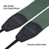 Padwa Lifestyle Dark Green Camera Strap - 2" Wide Cotton Woven Genuine Leather Head Camera Straps,Complimentary 2 Pcs Quick Release Clips for All DSLR/SLR Cameras, Binoculars and Drone Remote Control