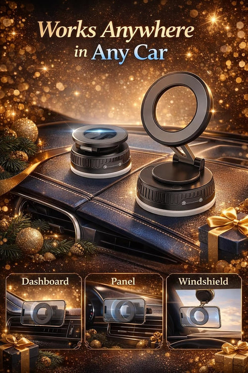 OPVICAM 360 Car Accessories Tech Gift for Men & Women Drivers, Magnetic Phone Holder for Car for MagSafe Strong Suction