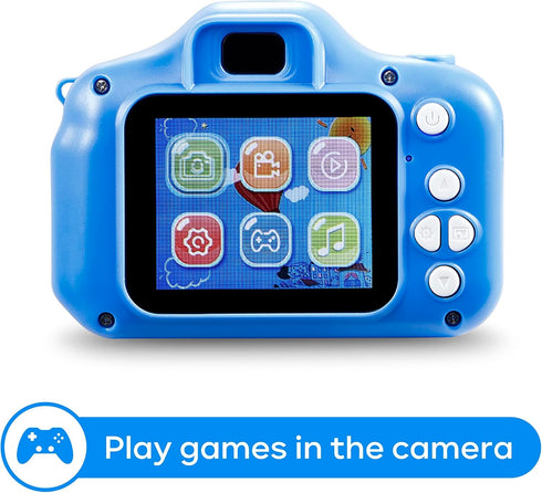 Vivitar 12 5+ Kidzcam Camera - MP HD & Video, Blue, Kids Gift