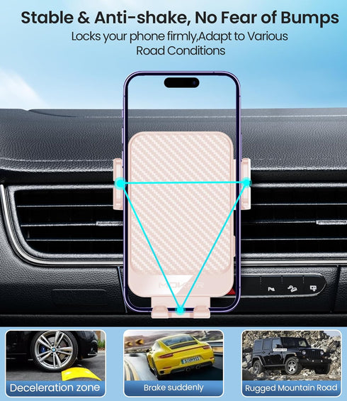 MOKPR 15W 16 15/14/13/12, S23/S22/S21 Wireless Car Charger, Fast Charging Auto-Clamping Car Mount Hands-Free Car