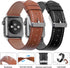 2 Pack Bands for Apple Watch, Compatible with 38mm 40mm 42mm 44mm 41mm 45mm, Soft Leather Replacement