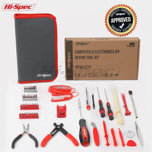 Hi-Spec 56pc Electronics Repair & Opening Tool Kit Set for Laptops, Devices, Computers, PC Building & Gaming Accessories