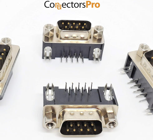Connectors Pro Db9 Male Right Angle PCB Mount Connector, 90 Degree D-Sub, 10-Pack by PC Accessories