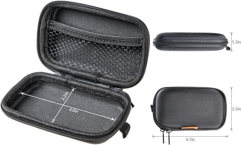 GLCON Headset, Rectangle Small Hard EVA Case - Portable Protection Earbud Case Zipper Pouch for Earphone, Flash Drive