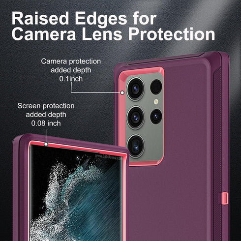Samsung Galaxy S22 Ultra Case, Military Grade Shockproof/Dust Proof with 2Pcs Self Healing TPU Screen & Camera Lens