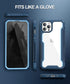 ANSHOW for iPhone 12/12 Pro Case, 360 Full Body Rugged Case with Built-in Screen Protector, Blue