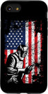 iPhone SE (2020) / 7 / 8 American Flag Patriotic Distressed Welding Case, Welder Gifts