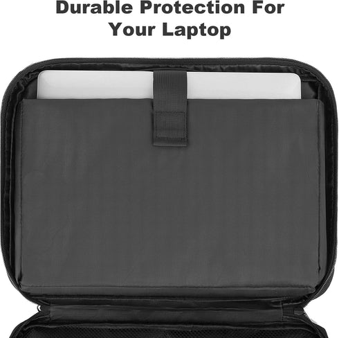Laptop Case Sleeve, 15.6 Inch TSA Laptop Bag Computer Cover for Men Women, Water Resistant Carrying Case Slim Laptop Sleeve Compatible for HP, Dell, Asus, Acer, Lenovo, Apple Notebook, Black by ampoock