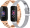Metal Mesh Stainless Steel Loop Compatible with Fitbit Inspire 3, Adjustable Bracelet Replacement Band for Women Men