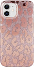J.west Case for iPhone 12/12 Pro 6.1-inch, Luxury Bling Glitter Leopard Print Design, Soft Metallic TPU Cover for Women