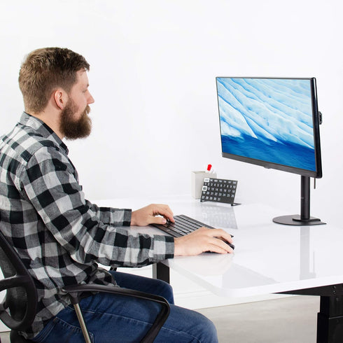 VIVO Steel Reinforcement Bracket Mount Plate for Thin Glass Table Tops, Clamp Compatible with Monitor Stands