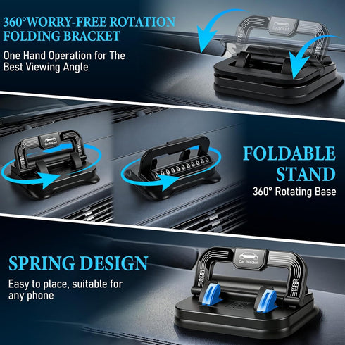 Generic Holder,360 Car Phone Dashboard Phone Holder,Suitable for car Navigation in-car Dashboard,Horizontal