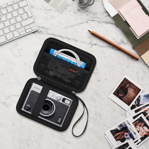 Canboc Carrying Case for Fujifilm Instax Mini EVO Instant Camera - Mesh Pocket for Instax Mini Instant Film