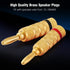 WGGE WG-3333 24k Gold Plated Speaker Banana Plugs - Closed Screw Type (12 Pairs)