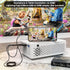 Mini Projector, 1080P Full HD Supported Portable Home Movie Theater Projector Compatible with TV Stick