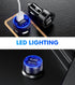 ?2Pack? USB Car Charger Adapter, Dual USB Port 5V/4.8A Charge Car Phone Charger with Blue LED & Touch Switch for iPhone