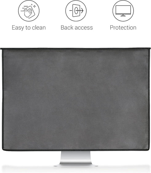 24-26" 3-IN-1 kwmobile Cover Compatible with monitor - Case with Storage for Mouse, Keyboard - Dark Grey
