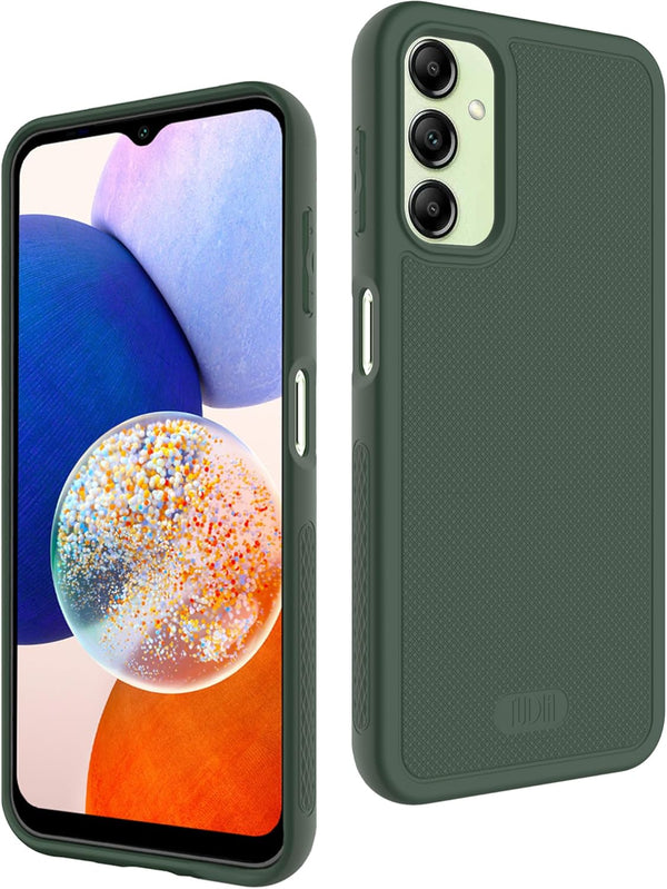 TUDIA Ultra Slim Grip Galaxy A14 5G Bark Phone Case, Pine Green Shockproof Thin Lightweight Soft TPU Cover