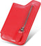 Phone Wallet Stick On, Flip PU Leather Card Holder with Zipper Closure Coin Pocket, Magnetic Closure for