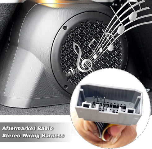 Aftermarket Radio Stereo Wiring Harness Adapter for GM Dodge Ram Journey Avenger Grand Caravan Charger Durango, Jeep