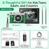 Dienspeak Y2K 2K 16GB Pocket Mini Camera, Retro Keychain Digital Camera with Leather Body, Small Portable HD Video
