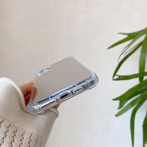 iPhone 11 Case Mirror Case with Shockproof Corner Guards, Slim Protective Cover for Girls, Makeup Touch Up