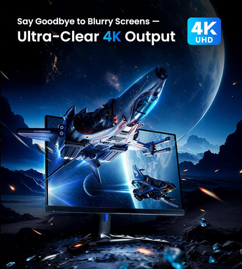 Happfeel 1 4 1x4 5V 4K@30Hz, 1080P@120Hz, 3D, HDMI Splitter in Out Mirror Display Only, Powered HDMI Video Splitter