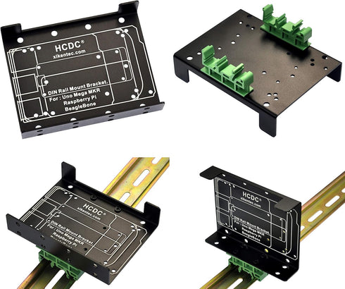 DIN Rail Mount Bracket for Raspberry Pi A+ B+ 2B 3B 3B+ 4B Zero Arduino Uno Mega BeagleBone