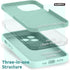 SURPHY iPhone 13 Pro Case, Mint Green, Liquid Silicone with Screen Protector, Camera Protection, Soft Microfiber Lining