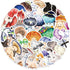 YOXYL 50pcs Cute Mushroom Stickers for Teen, Waterproof Vinyl Decal for Girl Kids Adult Student Water Bottle Laptop