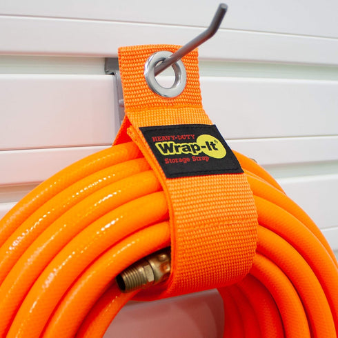 Heavy-Duty Wrap-It Storage Straps, 17-inch (6-Pack) Blaze Orange for Garage Organizer & Extension Cord Hanger