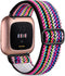 Witzon Elastic Bands for Fitbit Versa 2 / Versa / Lite, Soft Loop Nylon Fabric Replacement Straps, Colorful