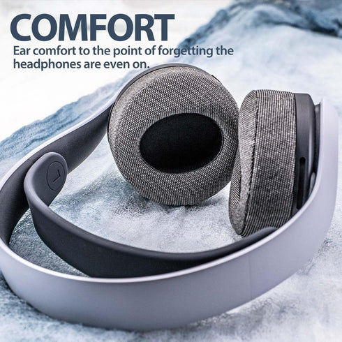 PS5 Earpads Replacement Ear Pads for Playstation 5 Pulse 3D PS5 Headset - PS5 Ear Cushions/Ear Cups (Gray Fabric)