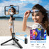 SelfieShow Extendable Selfie Stick Tripod with Wireless Remote and Stand, Portable, Lightweight for iPhone 15 14 13 12